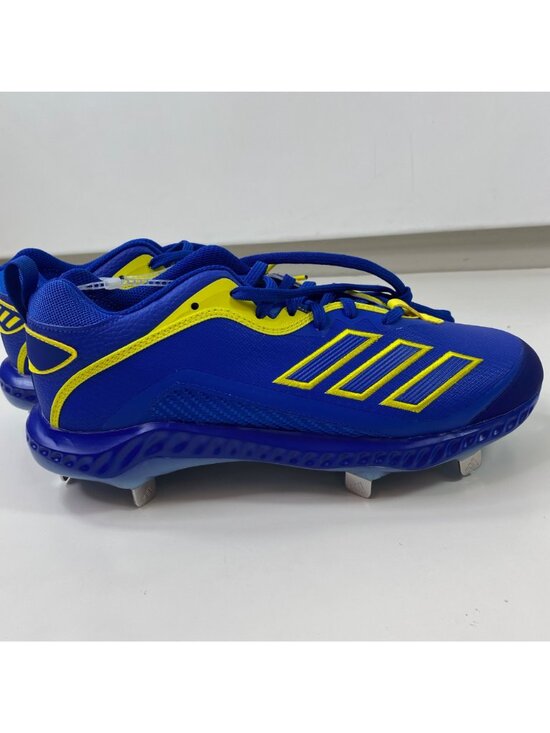 Adidas Mens Bounce Low Metal Baseball Cleats Blue Yellow GZ0451 Size 8.5 main image 4
